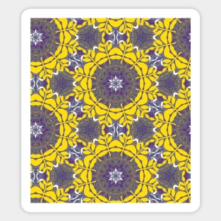 Mandala ornament - yellow-violet Sticker